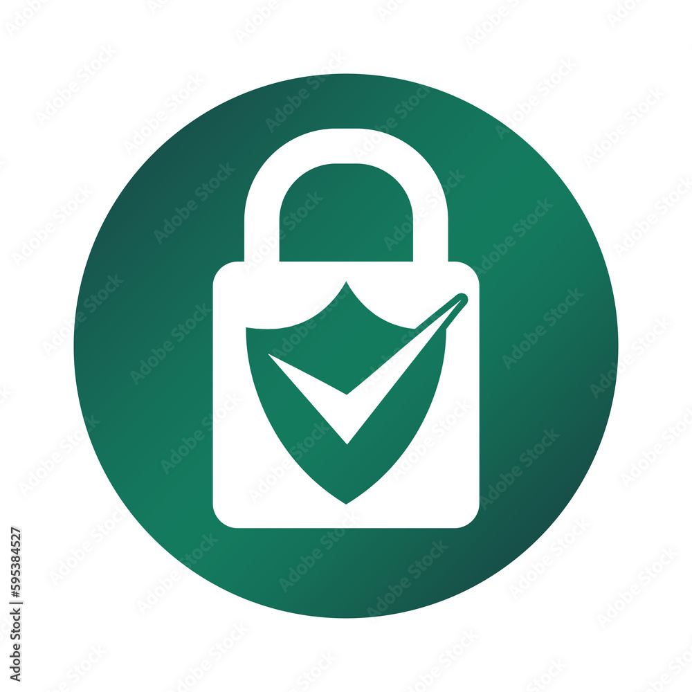 green lock icon and correct mark green lock icon and correct mark