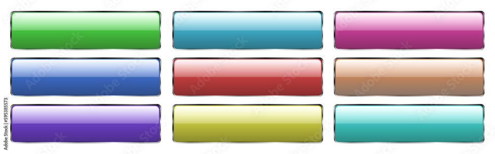 Set of vector modern buttons of stylish material. Different colors and icons on white forms. Set of vector modern buttons of stylish material. Different colors and icons on white forms.