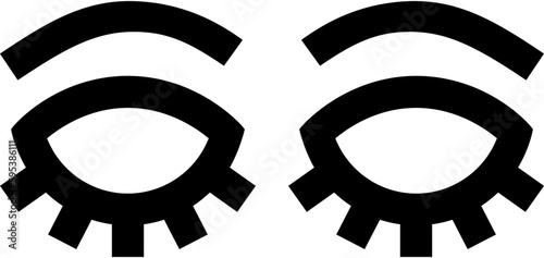 Transparent Eyelashes icon. Eyelashes isolated on transparent background.
