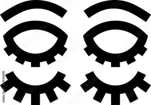 Transparent Eyelashes icon. Eyelashes isolated on transparent background.