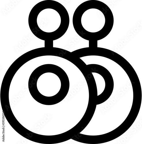 Transparent Earrings icon. Earrings isolated on transparent background.