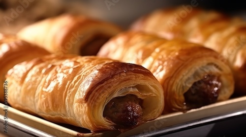 Sausage Roll - A popular snack or light meal in the UK, featuring sausage meat wrapped in flaky pastry