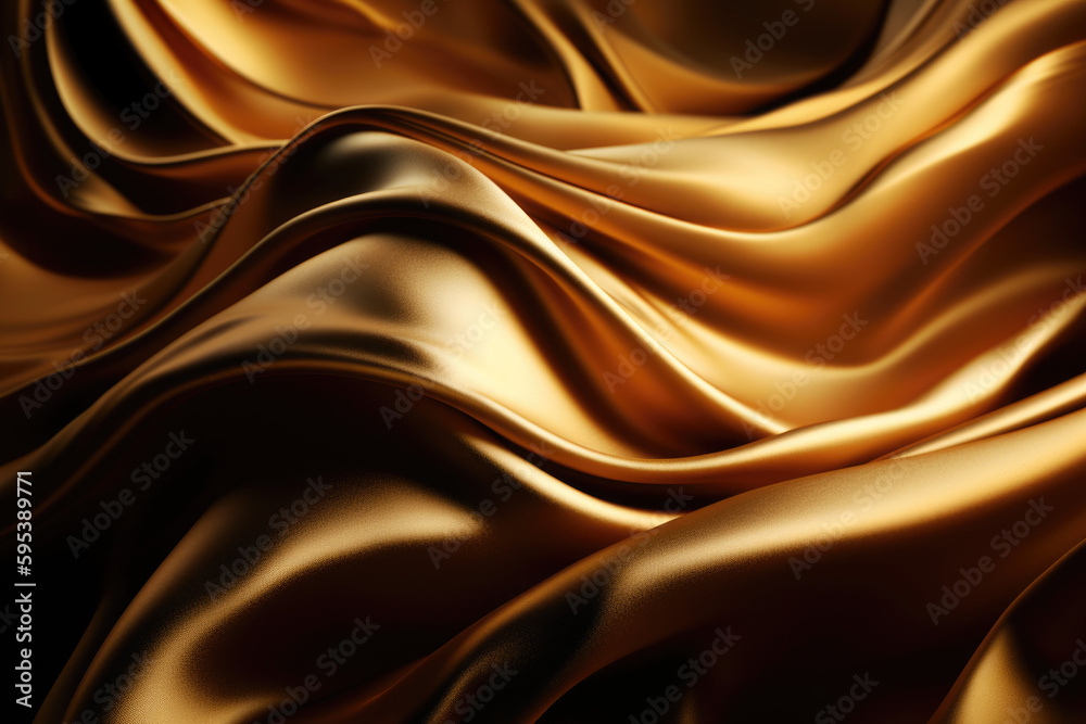 Obraz premium Gold Silk Waves Background.