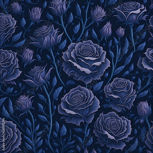 floral background  dark flowers decoration  minimalist flower illustration  by ai generative