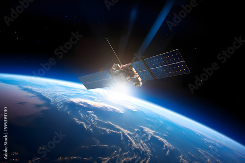 Satellite in space (ai generated)
