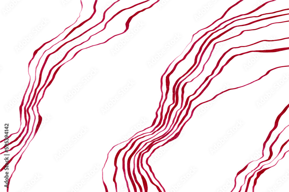 Darkred watercolor abstract wavy lines, lineart Darkred watercolor abstract wavy lines, lineart