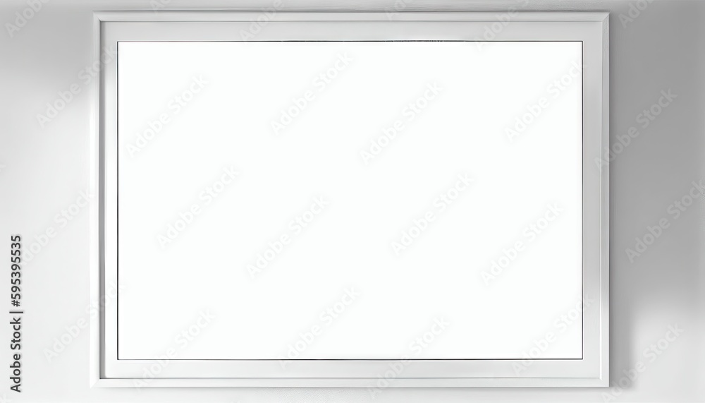 White Frame, Realistic Square Frames, White Blank Picture Mockup Template, Abstract Generative AI Illustration White Frame, Realistic Square Frames, White Blank Picture Mockup Template, Abstract Generative AI Illustration