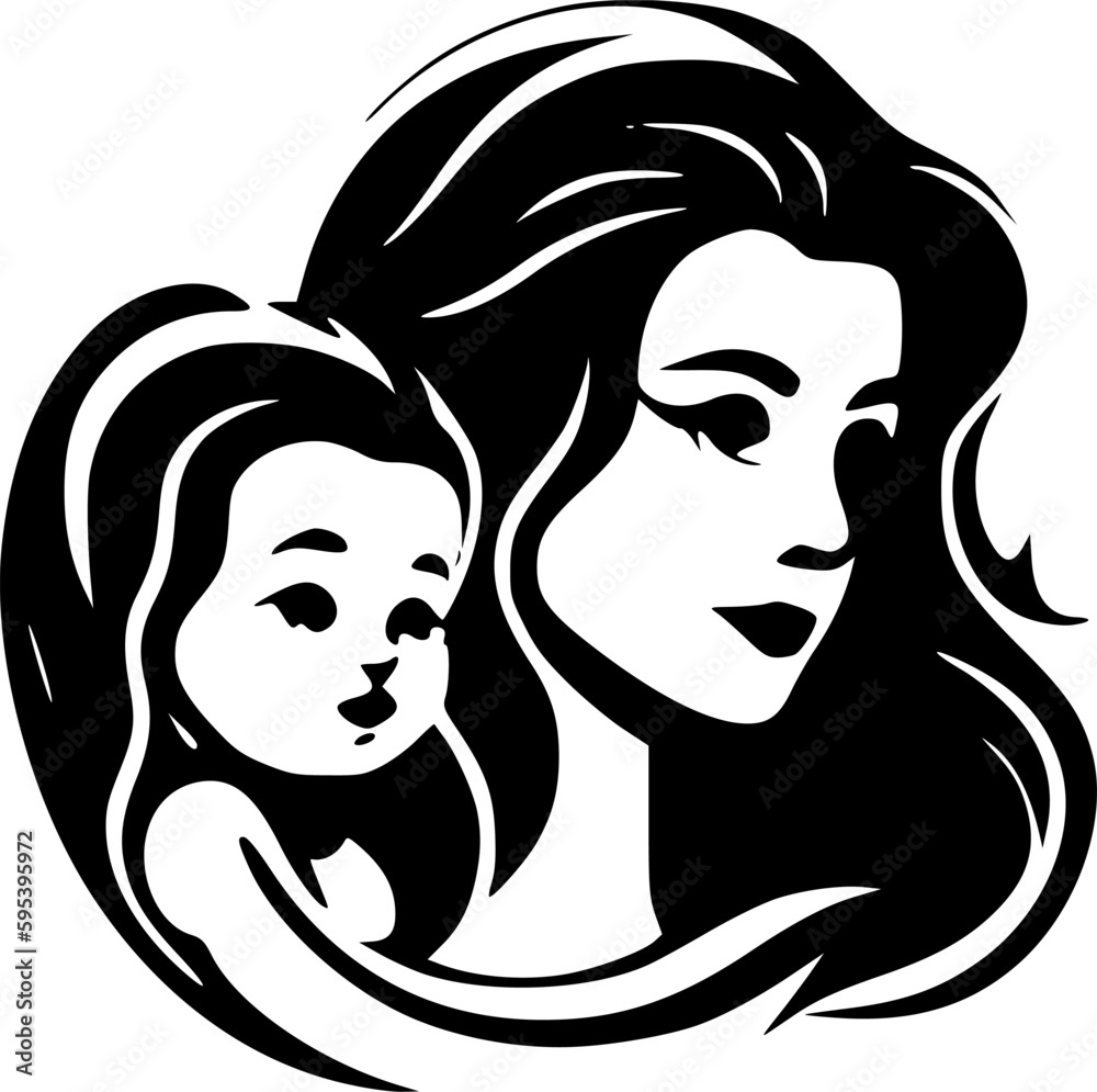 Mother - High Quality Vector Logo - Vector illustration ideal for T-shirt graphic
