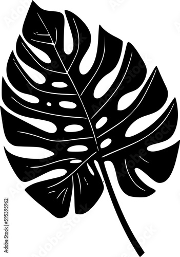 Monstera - Minimalist and Flat Logo - Vector illustration