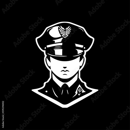Police - Minimalist and Flat Logo - Vector illustration