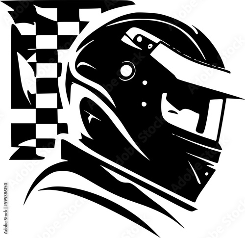 Racing | Minimalist and Simple Silhouette - Vector illustration