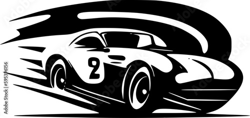 Racing | Minimalist and Simple Silhouette - Vector illustration