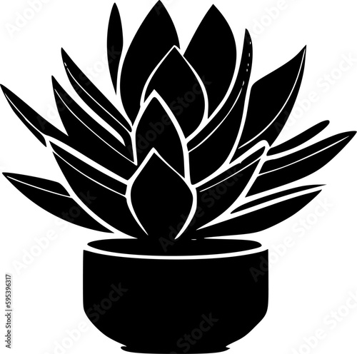 Succulent | Minimalist and Simple Silhouette - Vector illustration