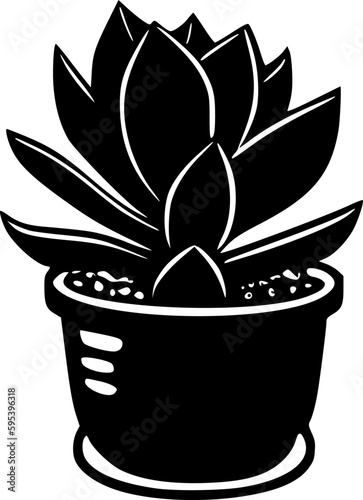 Succulent - Minimalist and Flat Logo - Vector illustration