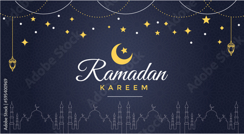 Vector ramadan kareem greeting card