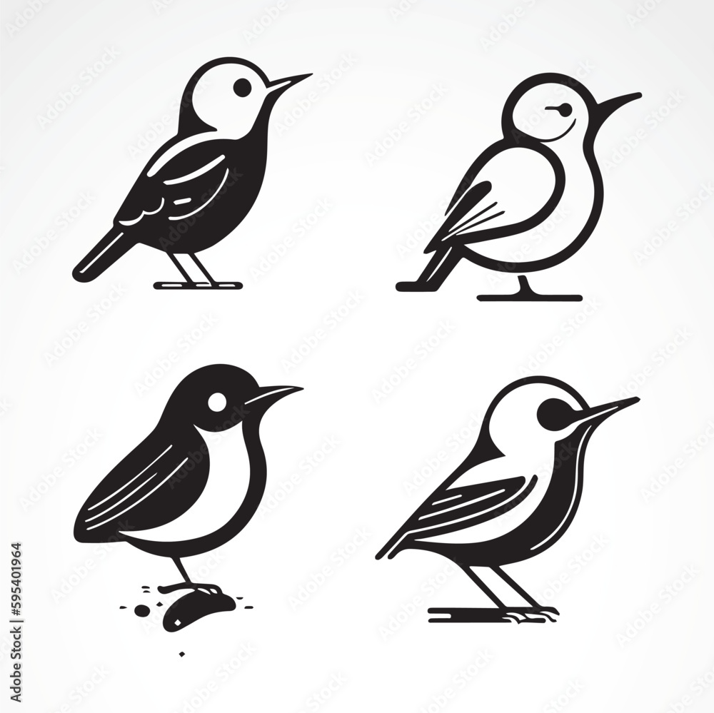 Vector doodle animal for bird Vector doodle animal for bird