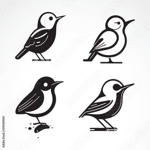 Vector doodle animal for bird