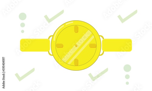very nice watch 2d flat design
