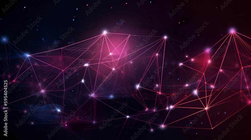 Fototapeta premium Modern background plexus effect - Generative AI