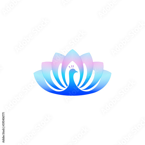 peacock logo design template
