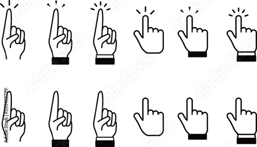 チェックのハンドサインセット