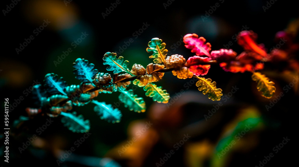 Colourful Plant DNA Spring Time Growth. Generative AI Colourful Plant DNA Spring Time Growth. Generative AI