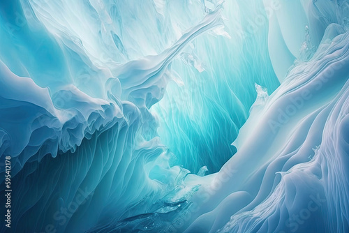 Wallpaper Mural background with ice, AI Generative Torontodigital.ca