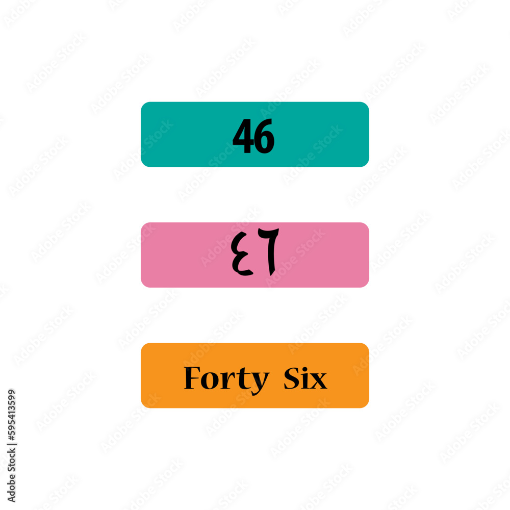 Fototapeta premium Arabic number cardinal icon vector logo design template