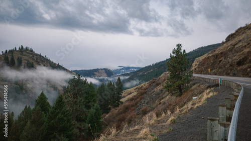 Mountain gravel road and views in Eastern Oregon