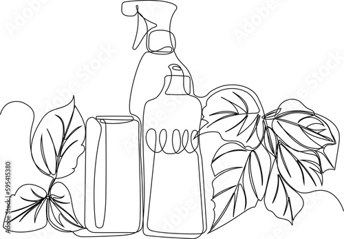 Home cleaning service landing page design concept, illustration of janitors with cleaning tools. Vector illustration