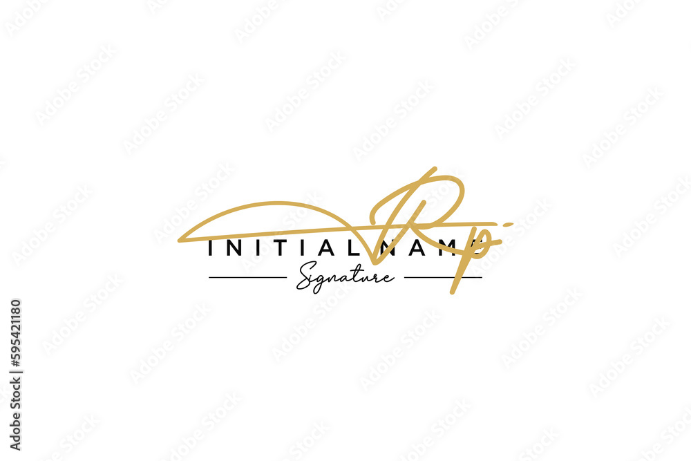 Initial RP signature logo template vector. Hand drawn Calligraphy lettering Vector illustration. Initial RP signature logo template vector. Hand drawn Calligraphy lettering Vector illustration.