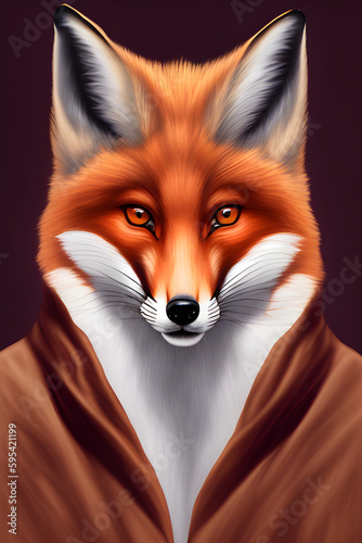 Wallpaper Mural Portrait of a fitness athlete fox wearing sportswear, generative ai Torontodigital.ca