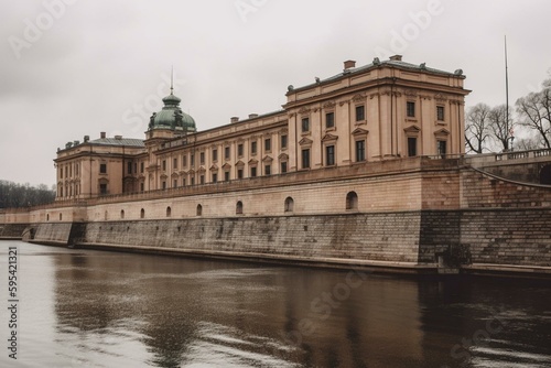Royal Palace in Stockholm, Sweden. Generative AI © Arnav