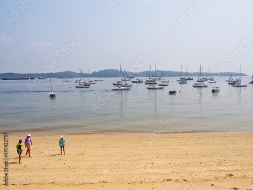 Photography Sailing boat at Changi Beach Park, Singapore