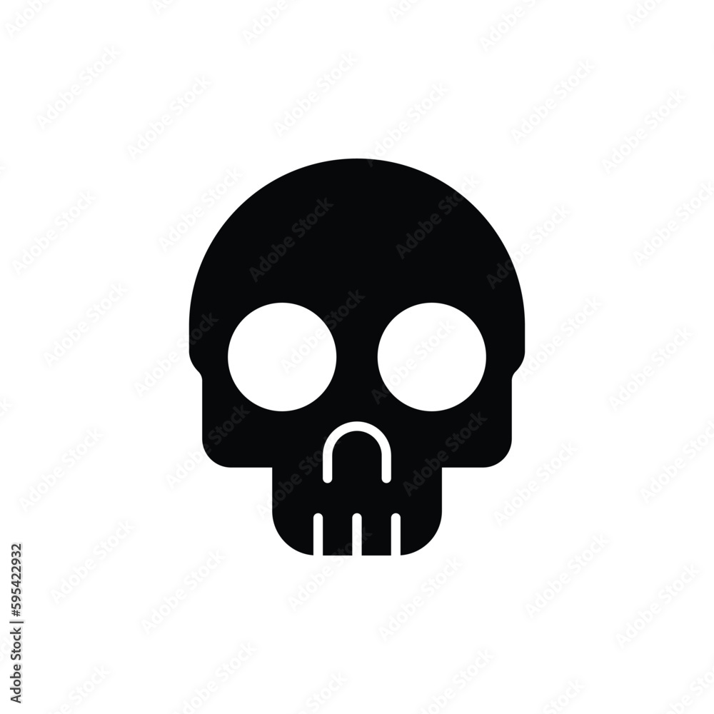 skull icon. solid icon.