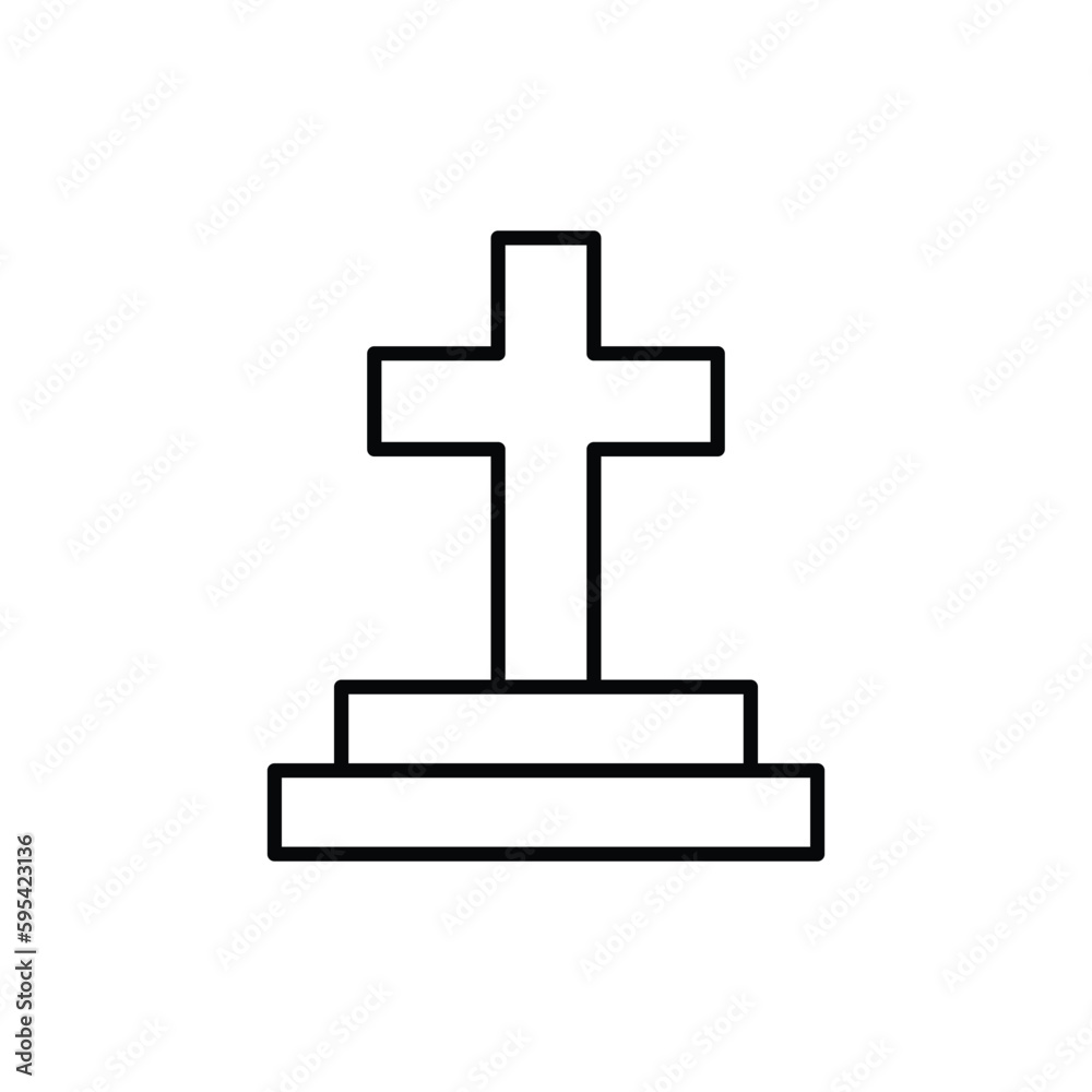 cross icon. outline icon.