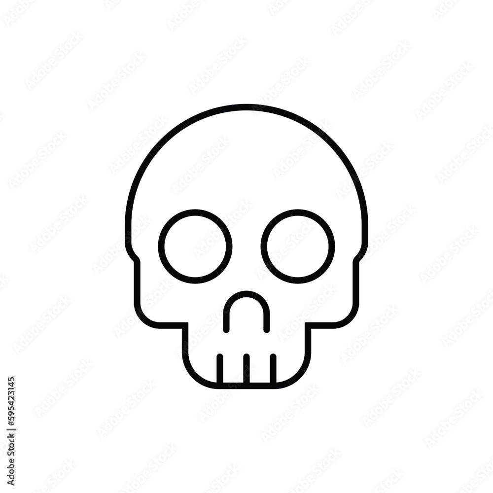 skull icon. outline icon.