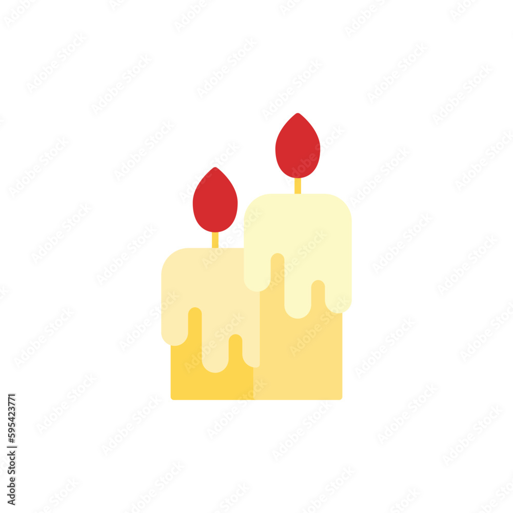 Obraz premium candle icon. flat icon.