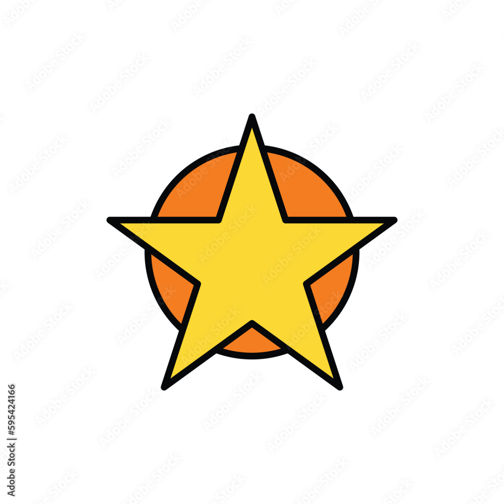 star icon. filled outline icon.