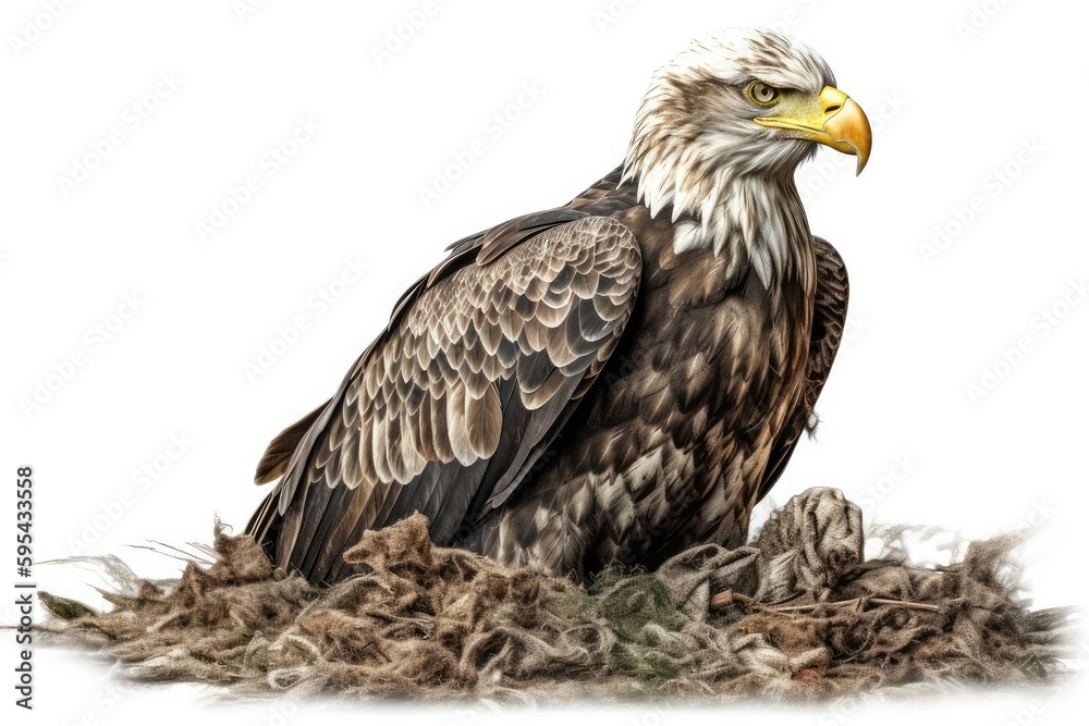 Obraz premium bald eagle isolated on white background