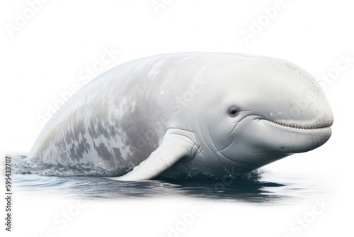 Beluga Whale isolated on white background
