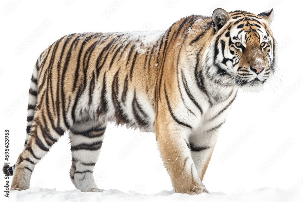 tiger isolated on white background