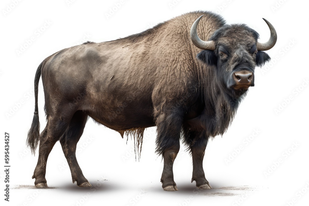 european bison isolated on white background european bison isolated on white background