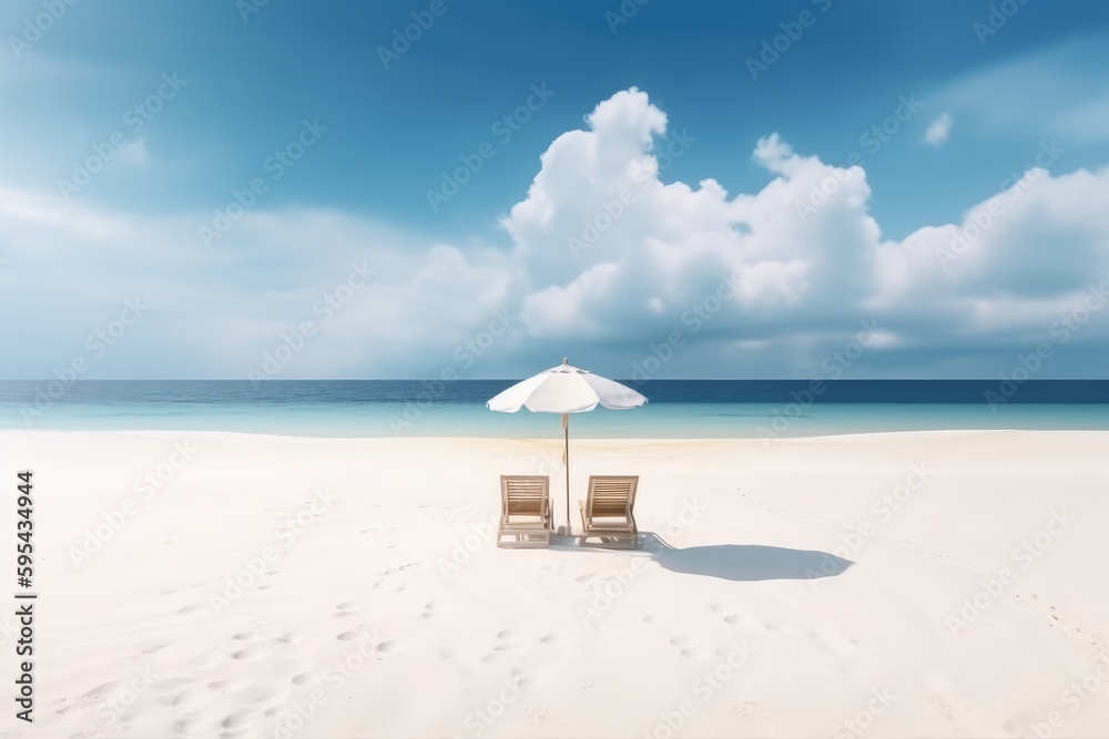 beach with umbrella