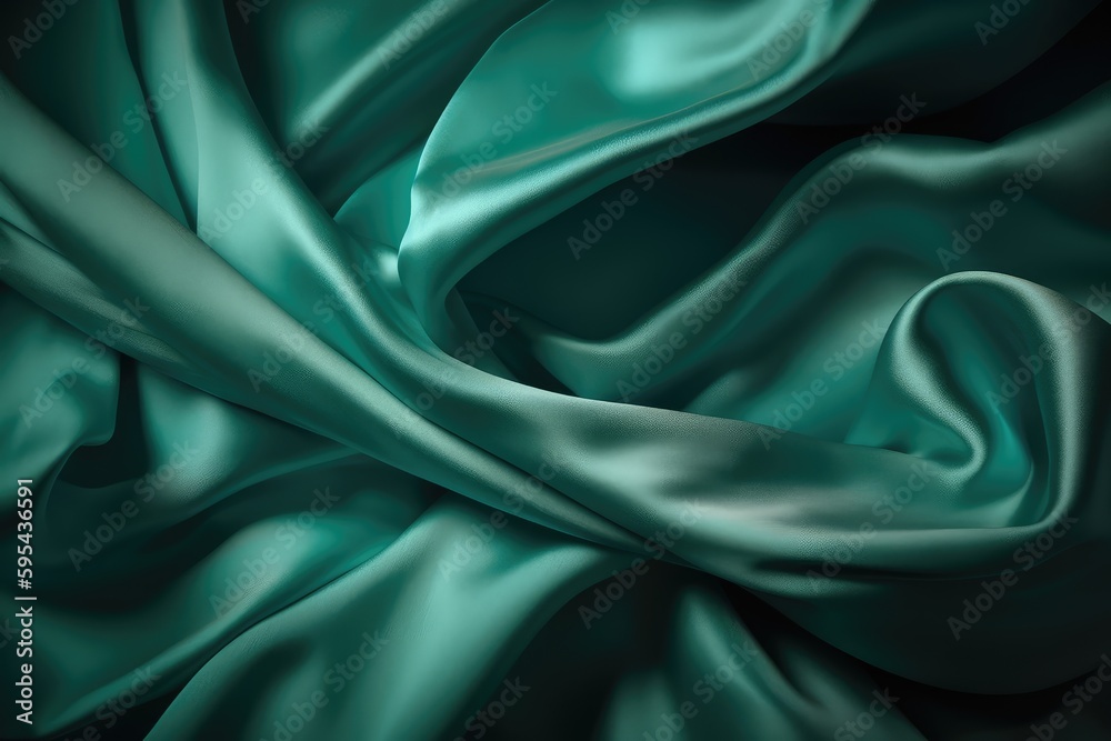 Obraz premium green satin background