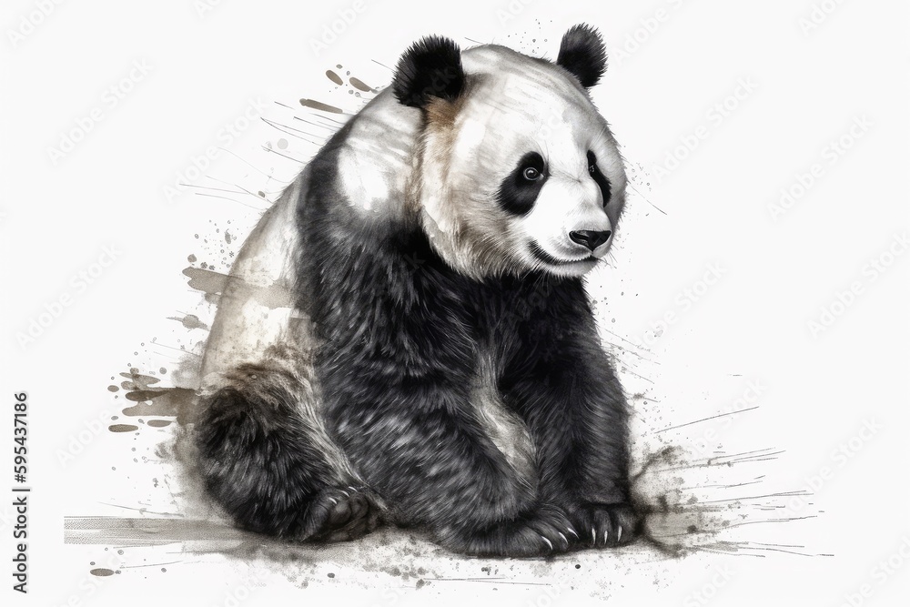 Obraz premium panda bear isolated on white