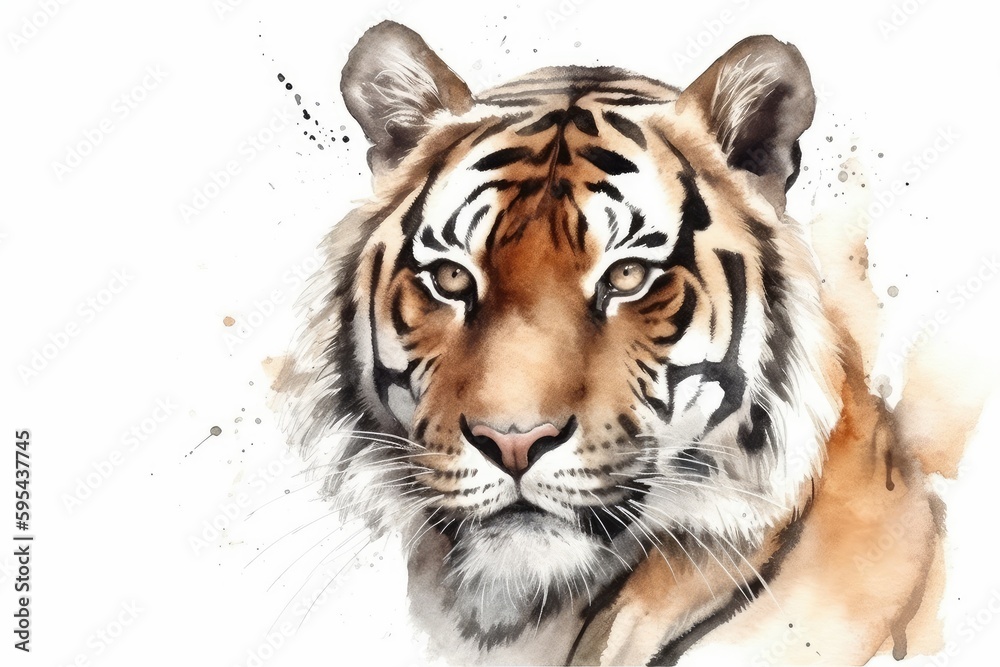 Naklejka premium white tiger portrait