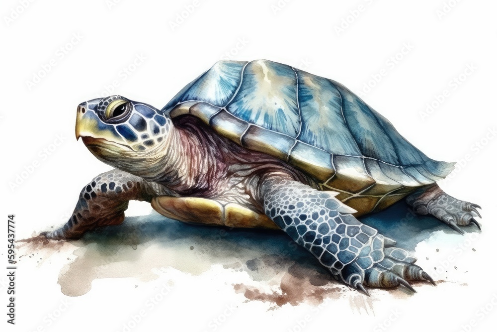 turtle on a white background