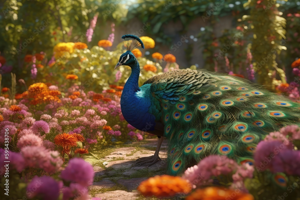 Obraz premium peacock with feathers