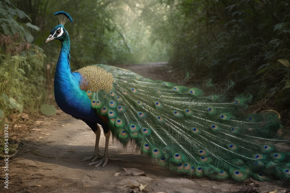 Obraz premium peacock in front of a background